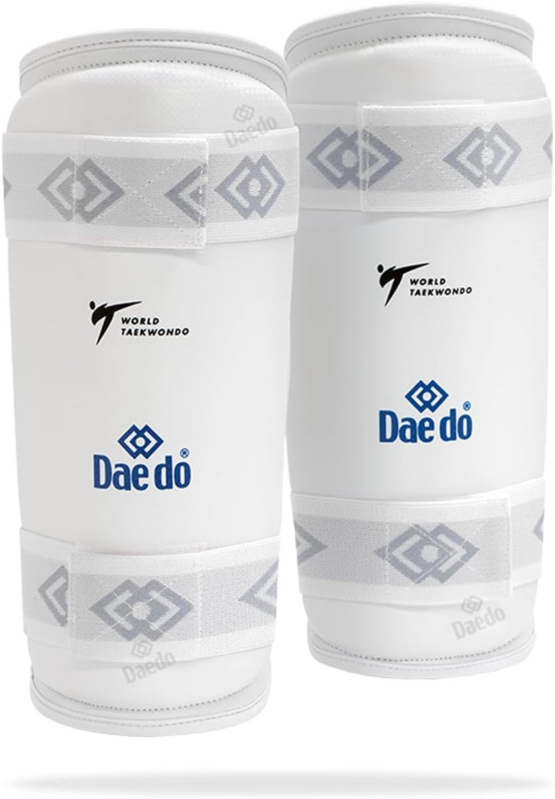 WT Recognized Taekwondo Shin Guard, Officially Approved for International Competitions, Sizes S-XL, Lightweight and Durable Protection